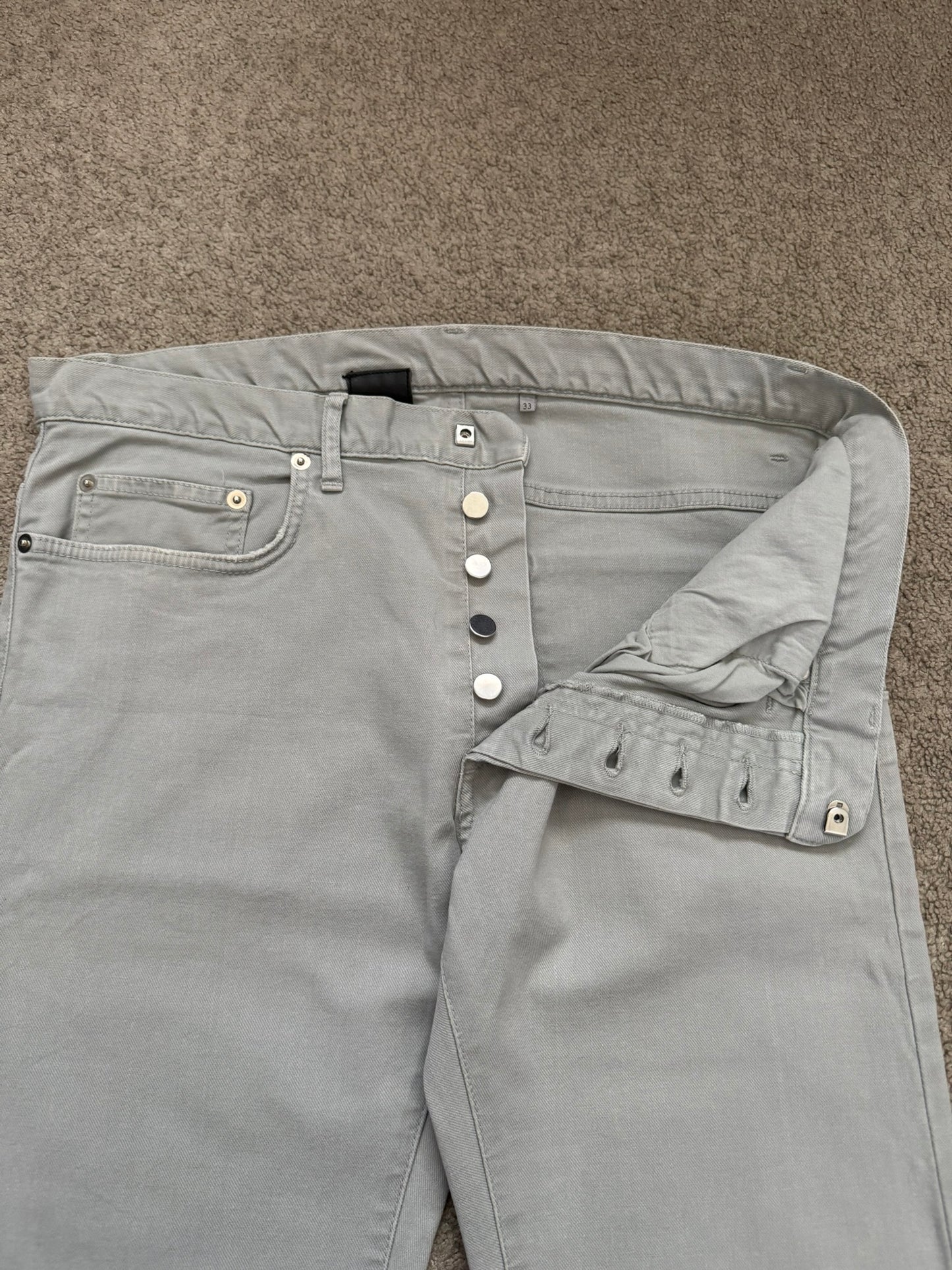 FW11 Dior Homme by Kris Van Assche Ice Blue Grey Denim Jeans