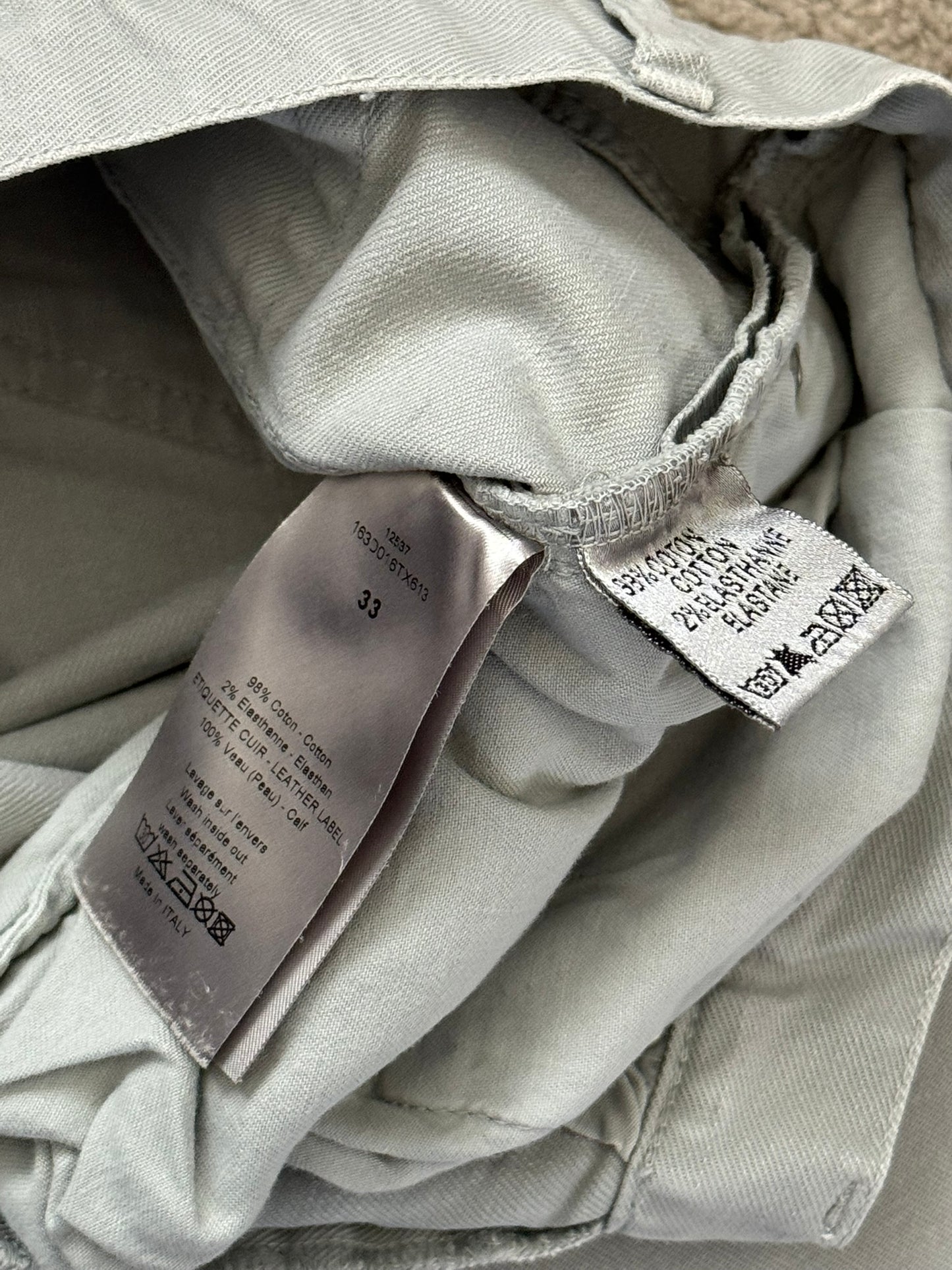 FW11 Dior Homme by Kris Van Assche Ice Blue Grey Denim Jeans