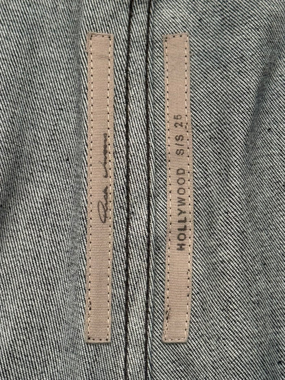SS25 Rick Owens Mainline Black Waxed Geth Cut Denim Jeans