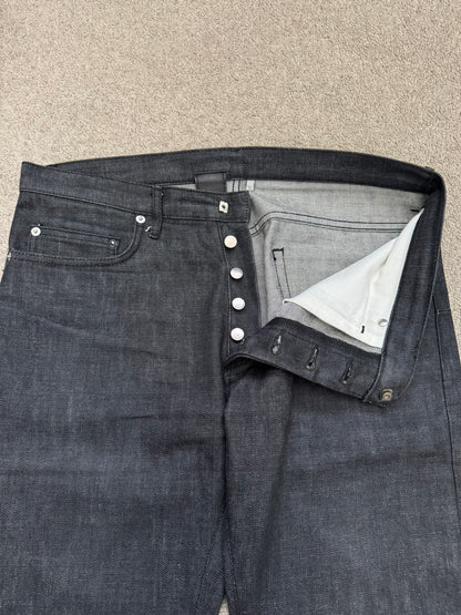 SS05 Dior Homme by Hedi Slimane MIJ Black Raw Denim Jeans