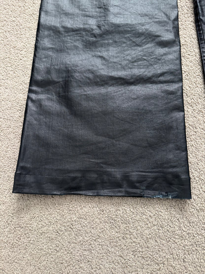 SS25 Rick Owens Mainline Black Waxed Geth Cut Denim Jeans