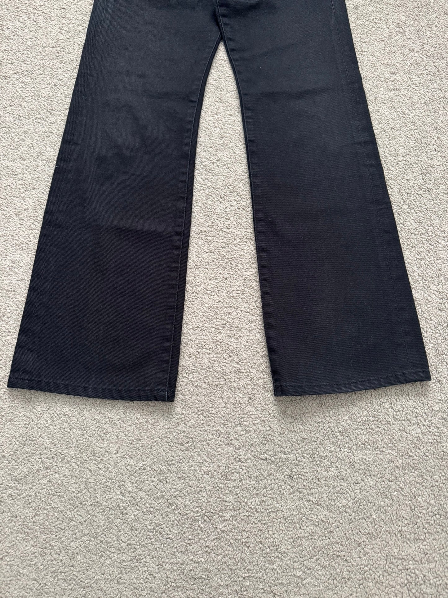 SS20 Celine by Hedi Slimane Black Serge Flared Denim Jeans