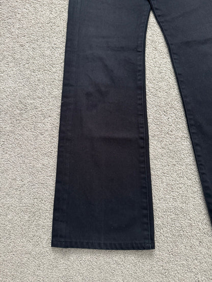 SS20 Celine by Hedi Slimane Black Serge Flared Denim Jeans