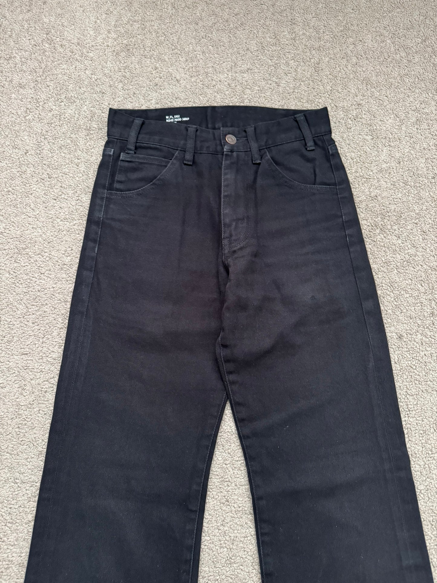 SS20 Celine by Hedi Slimane Black Serge Flared Denim Jeans