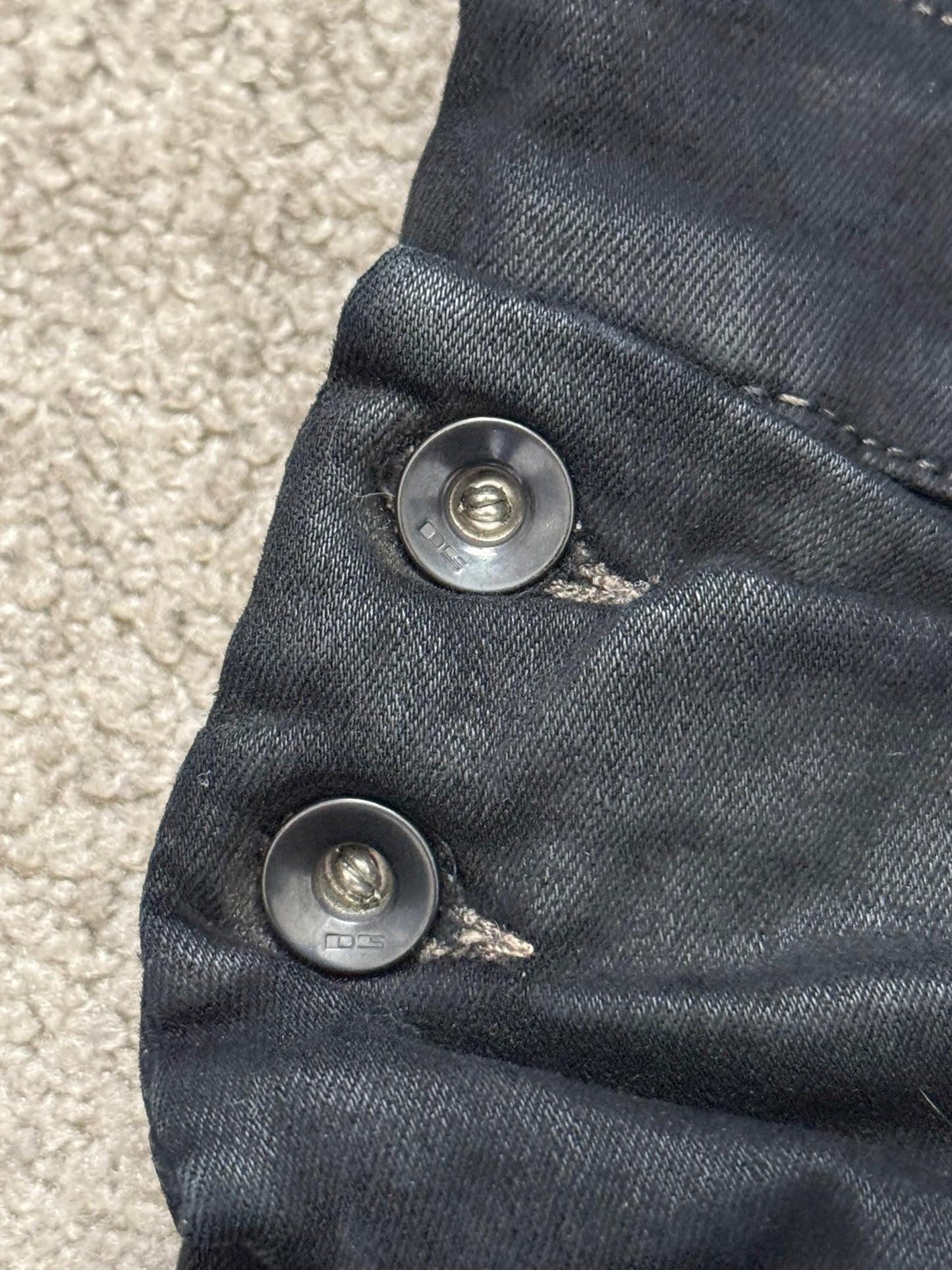 FW17 Rick Owens DRKSHDW Black Waxed Memphis Biker Denim Jeans