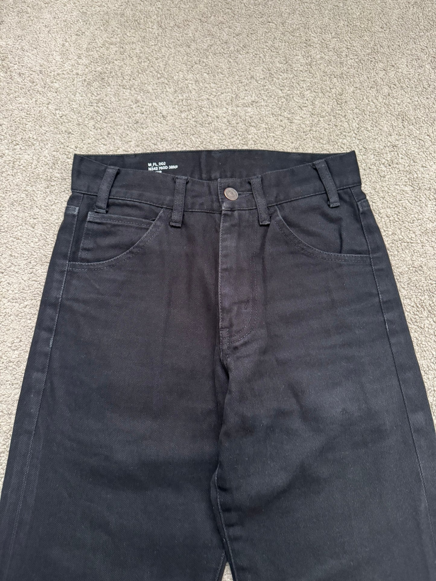 SS20 Celine by Hedi Slimane Black Serge Flared Denim Jeans