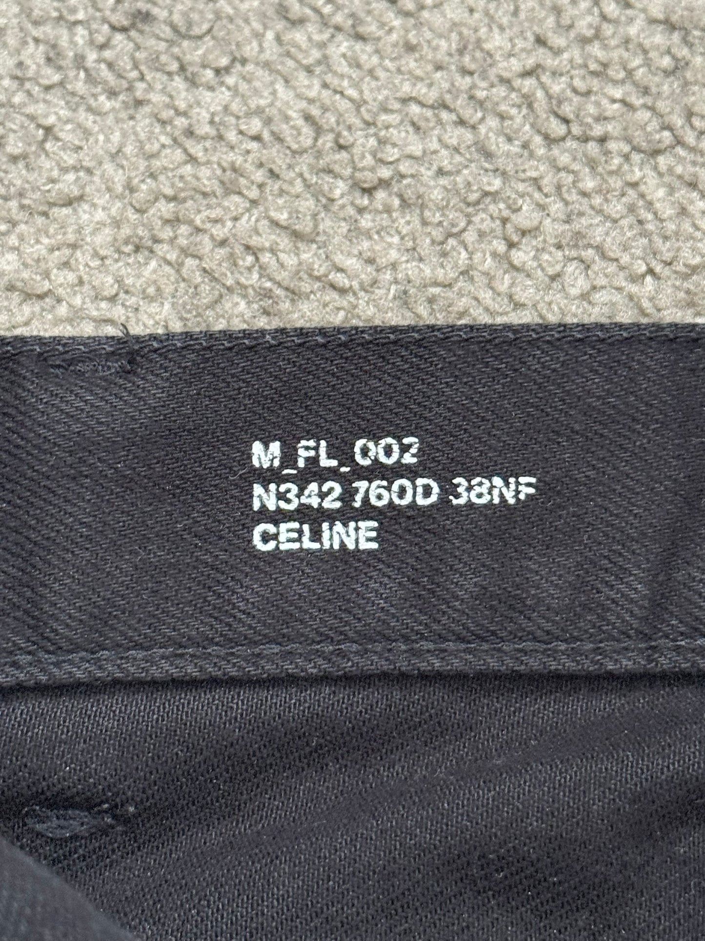 SS20 Celine by Hedi Slimane Black Serge Flared Denim Jeans
