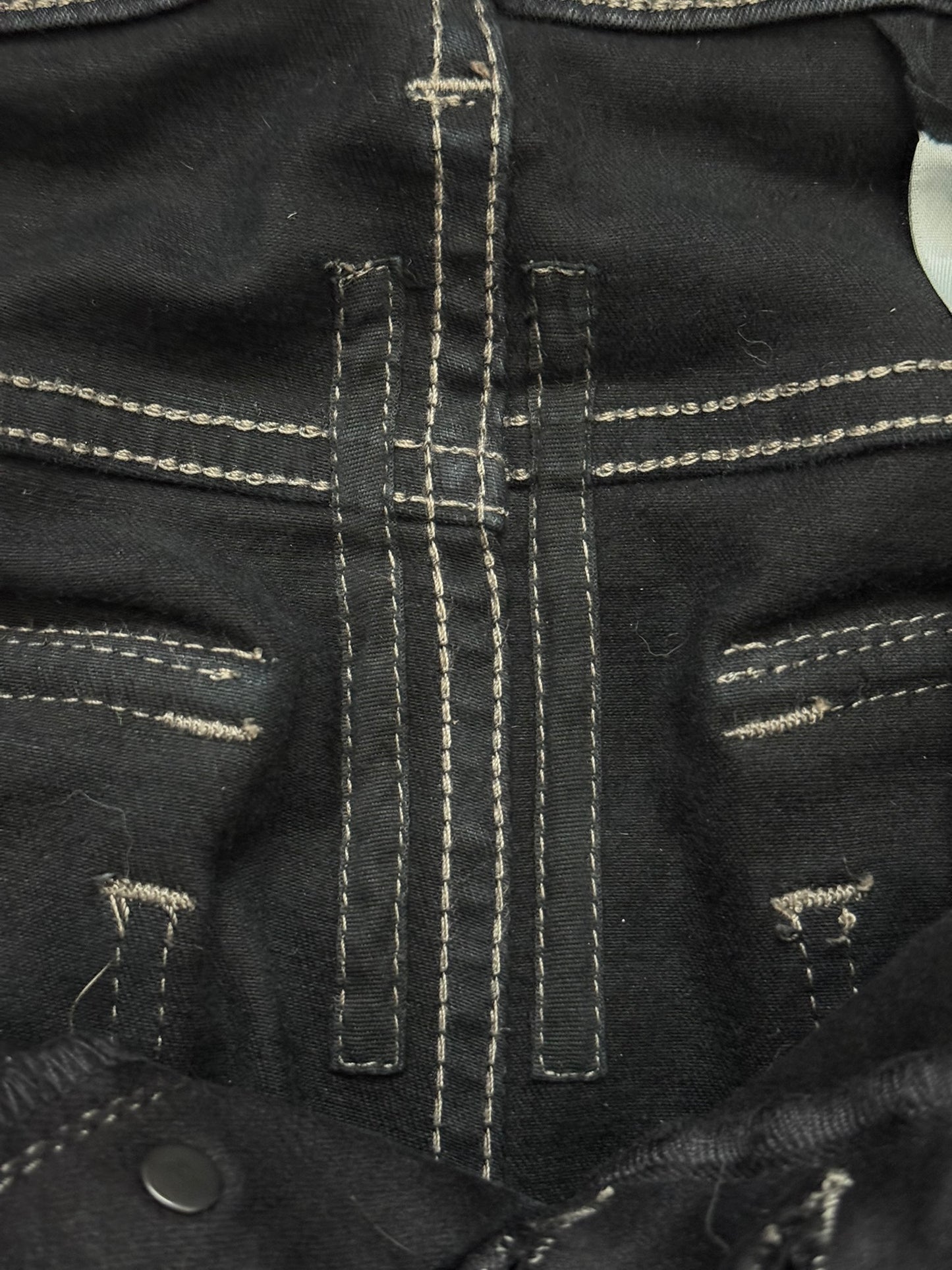 FW17 Rick Owens DRKSHDW Black Waxed Memphis Biker Denim Jeans