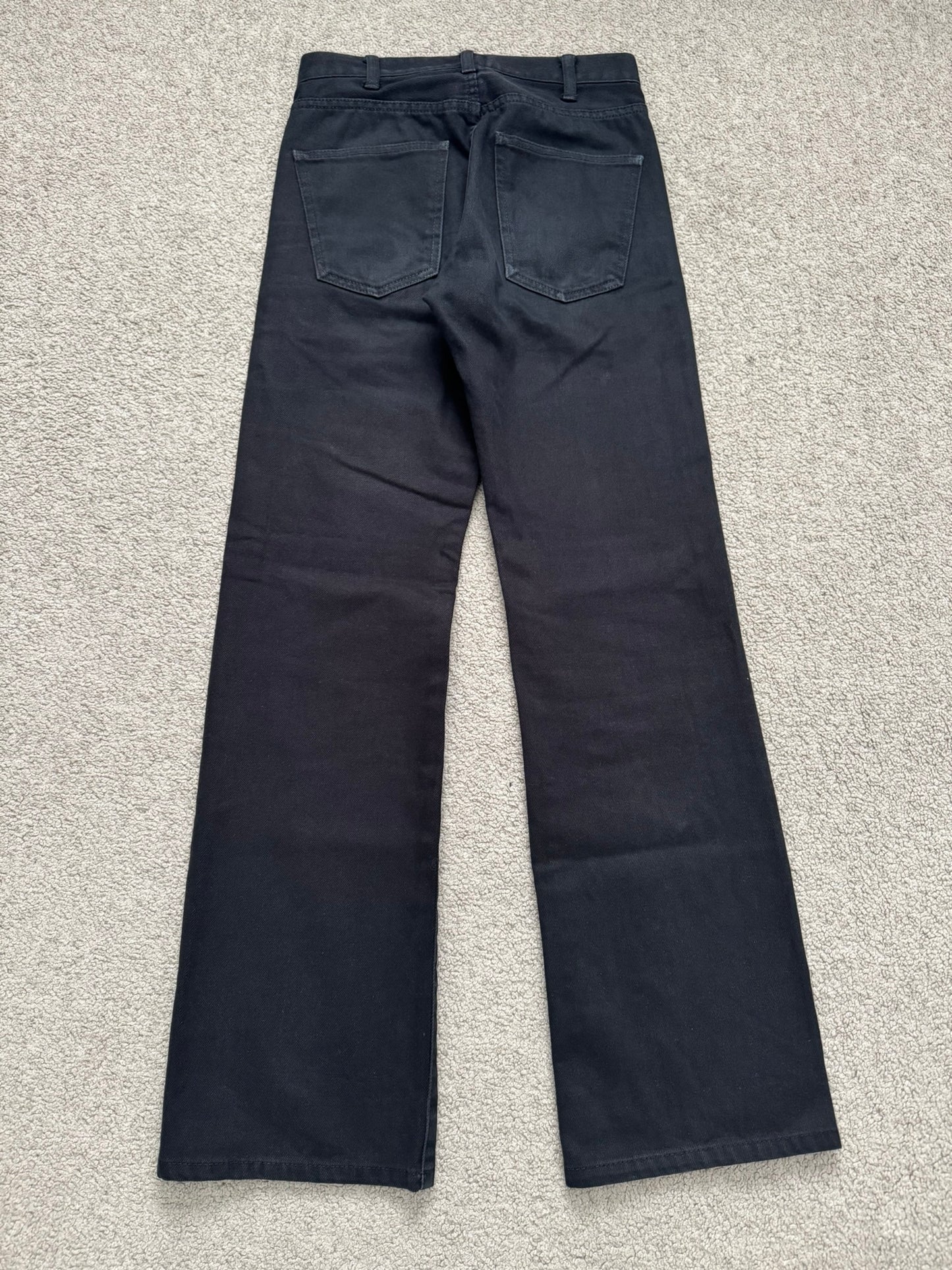 SS20 Celine by Hedi Slimane Black Serge Flared Denim Jeans