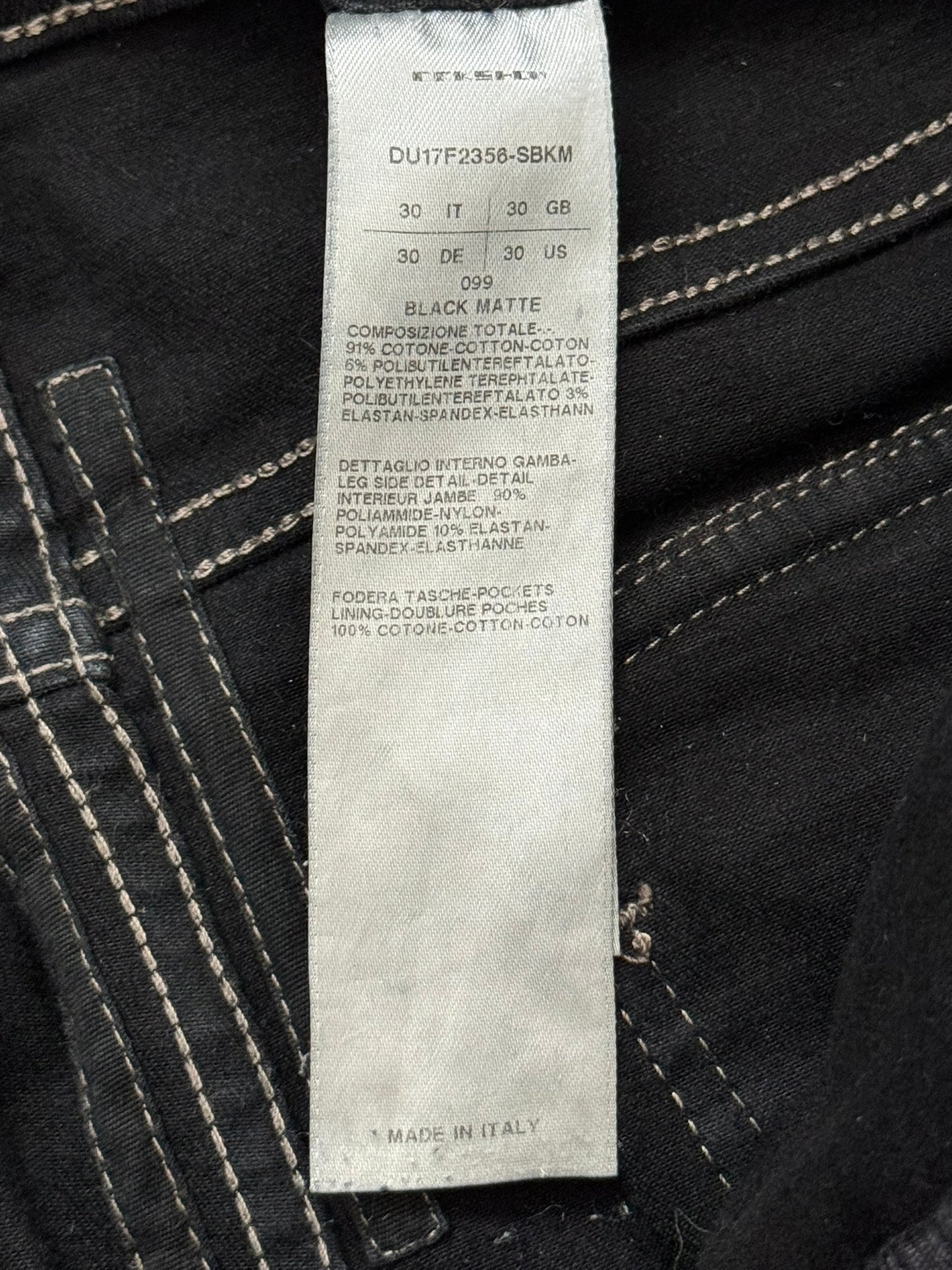 FW17 Rick Owens DRKSHDW Black Waxed Memphis Biker Denim Jeans