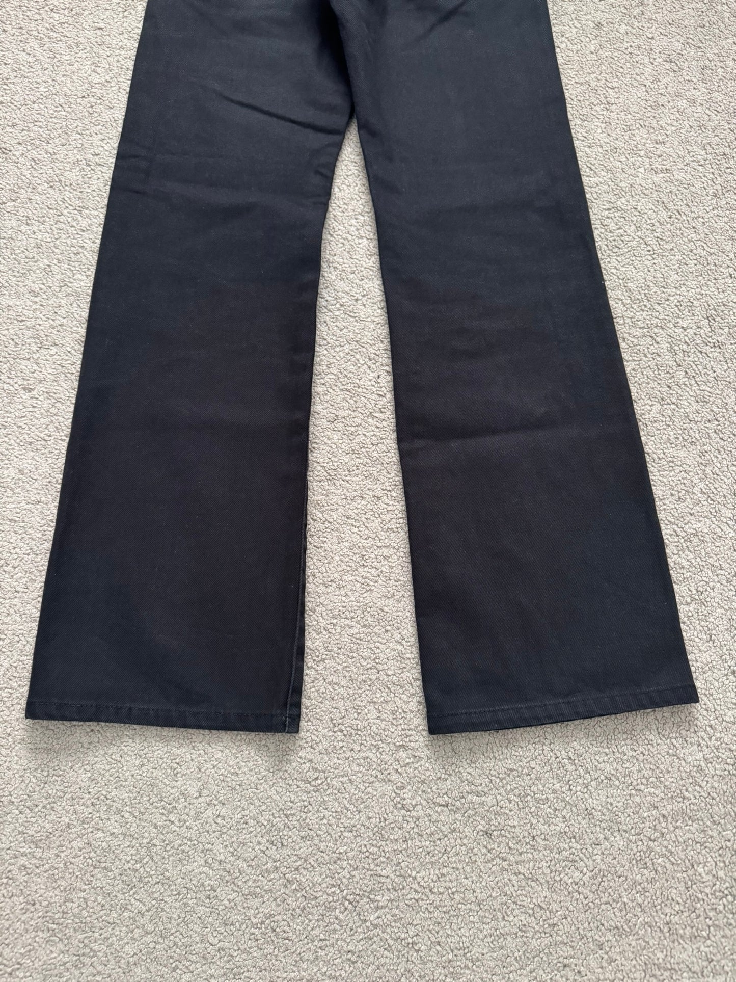 SS20 Celine by Hedi Slimane Black Serge Flared Denim Jeans