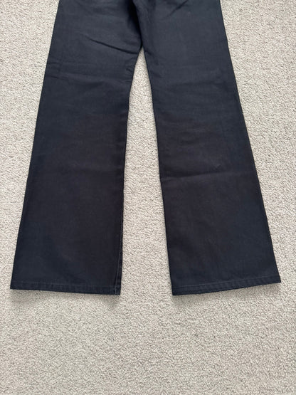 SS20 Celine by Hedi Slimane Black Serge Flared Denim Jeans