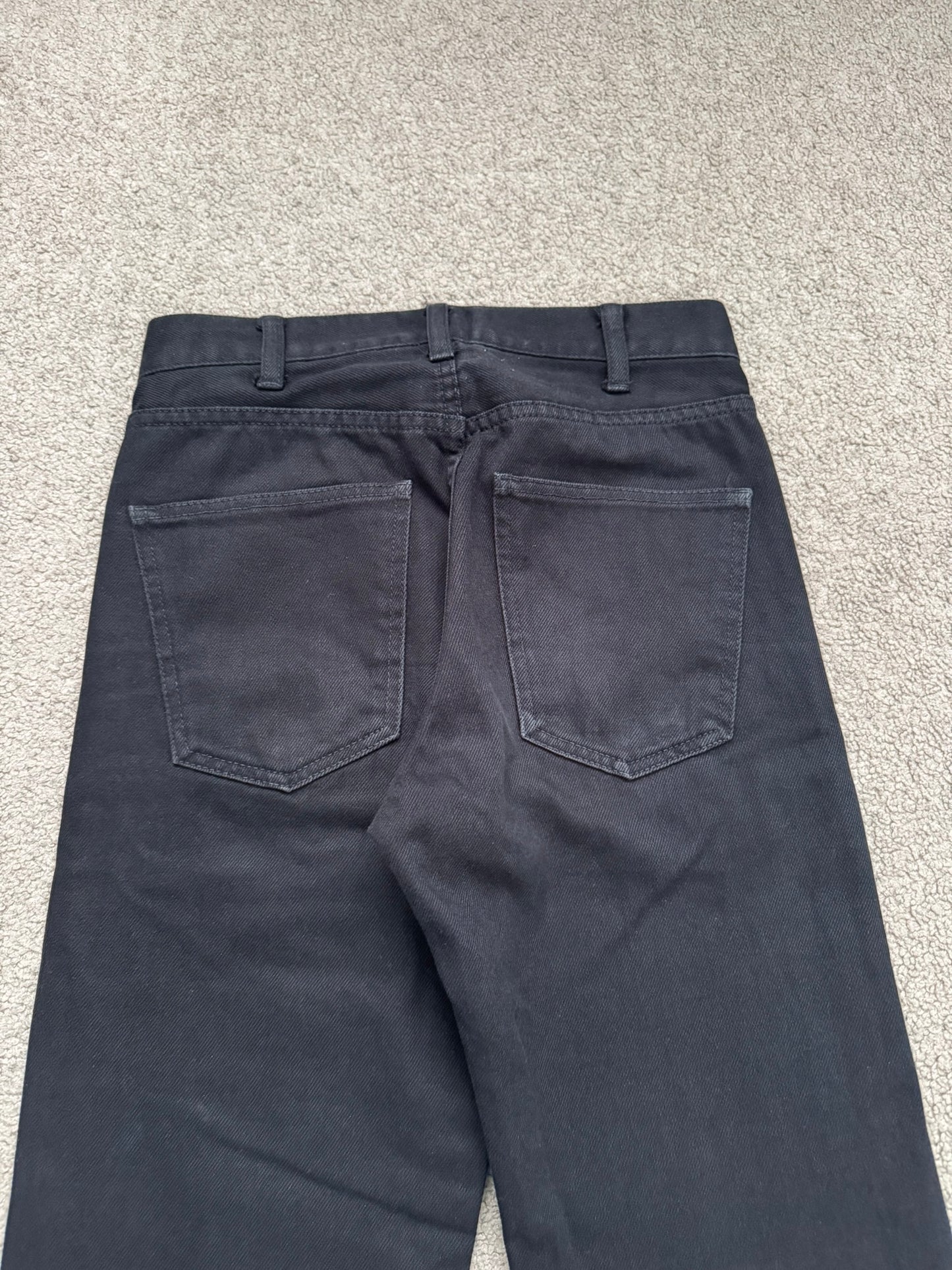 SS20 Celine by Hedi Slimane Black Serge Flared Denim Jeans