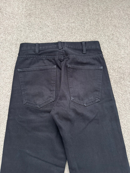 SS20 Celine by Hedi Slimane Black Serge Flared Denim Jeans