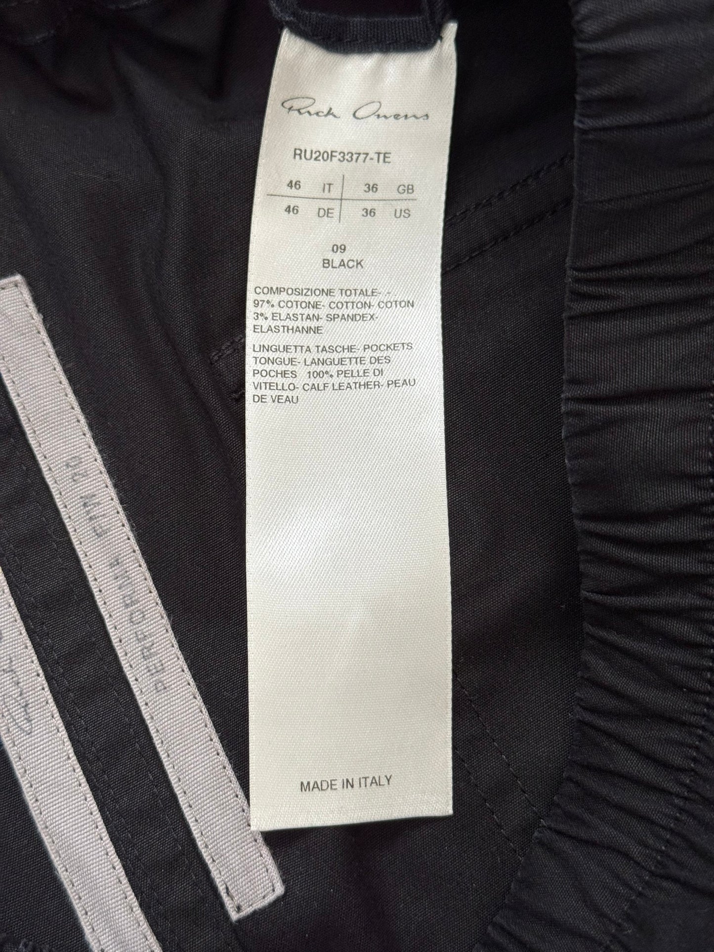 FW20 Rick Owens Mainline "Perfroma" Bauhaus Cargo Pants