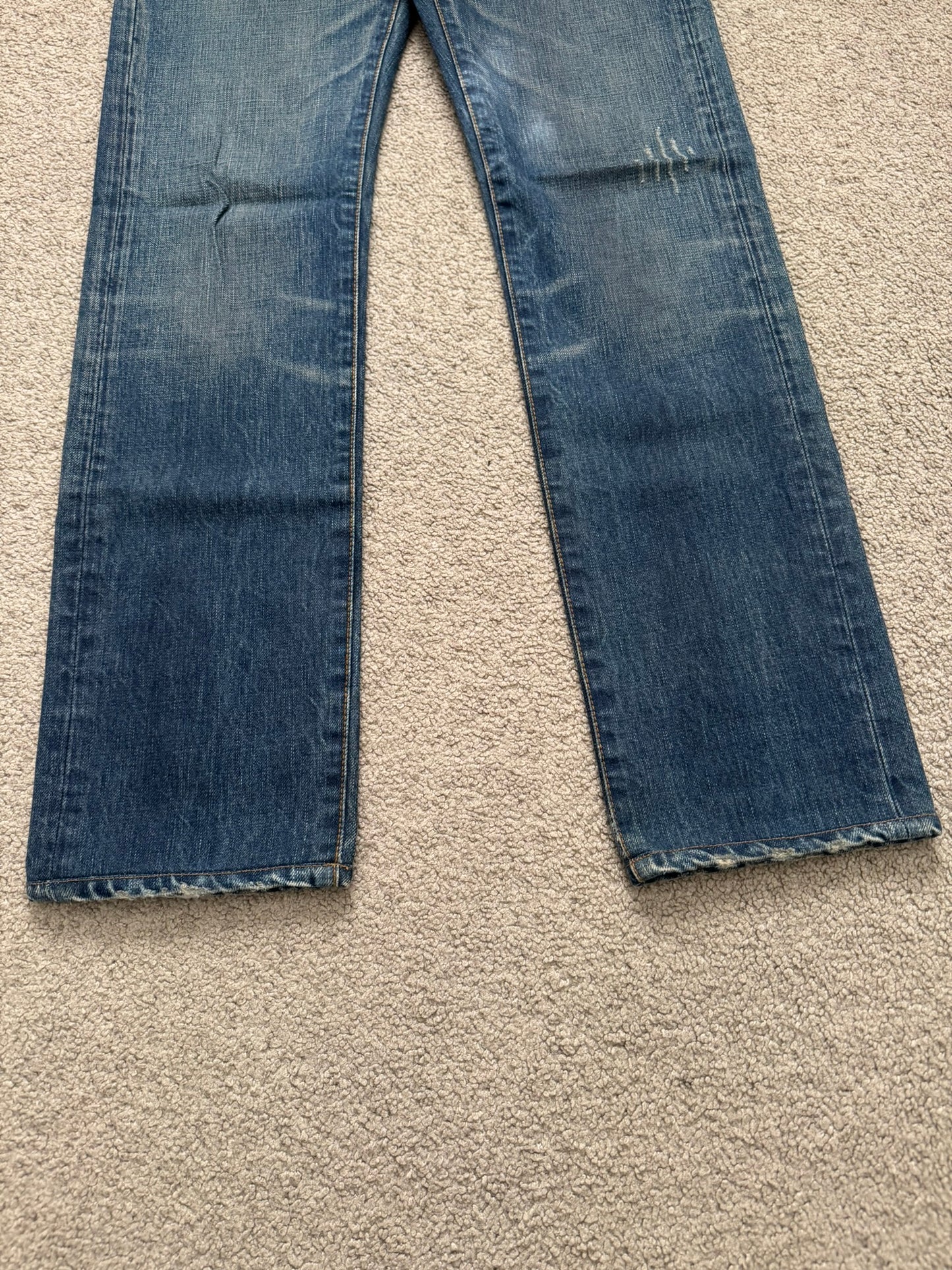 Dior Homme by Hedi Slimane MIJ Clawmark Blue Washed Denim Jeans