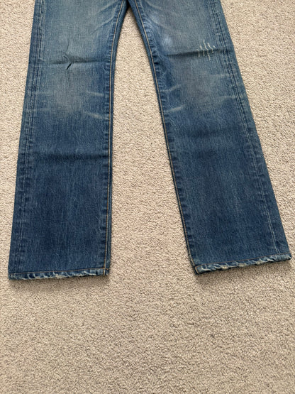 Dior Homme by Hedi Slimane MIJ Clawmark Blue Washed Denim Jeans