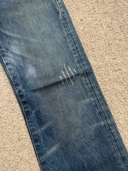 Dior Homme by Hedi Slimane MIJ Clawmark Blue Washed Denim Jeans