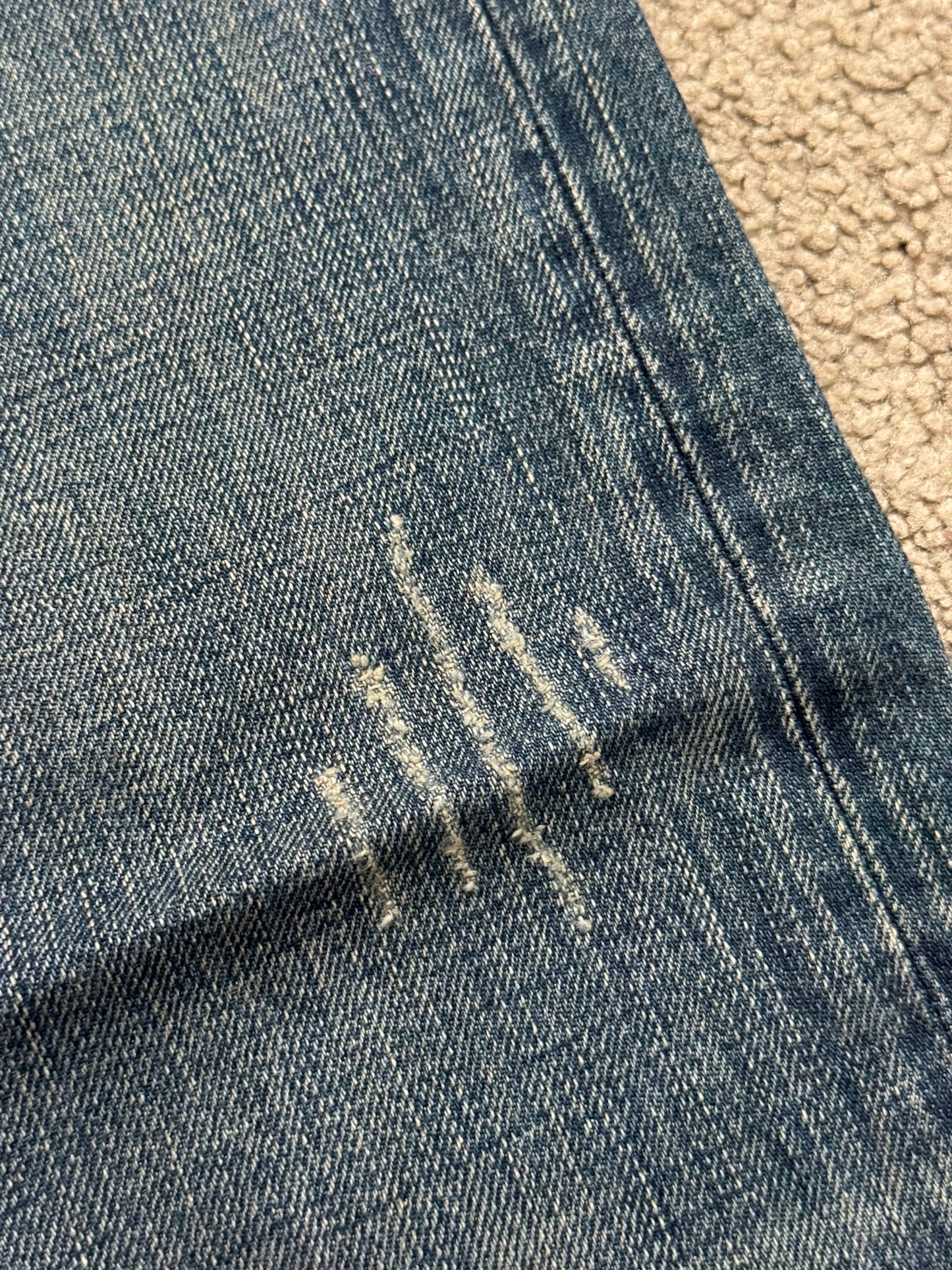 Dior Homme by Hedi Slimane MIJ Clawmark Blue Washed Denim Jeans