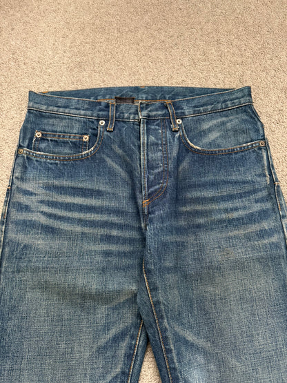 Dior Homme by Hedi Slimane MIJ Clawmark Blue Washed Denim Jeans
