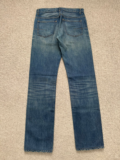 Dior Homme by Hedi Slimane MIJ Clawmark Blue Washed Denim Jeans