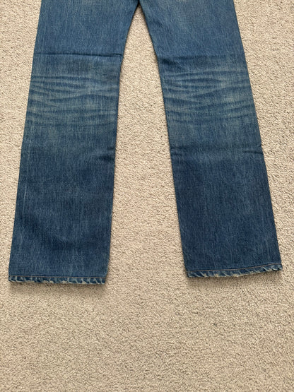 Dior Homme by Hedi Slimane MIJ Clawmark Blue Washed Denim Jeans