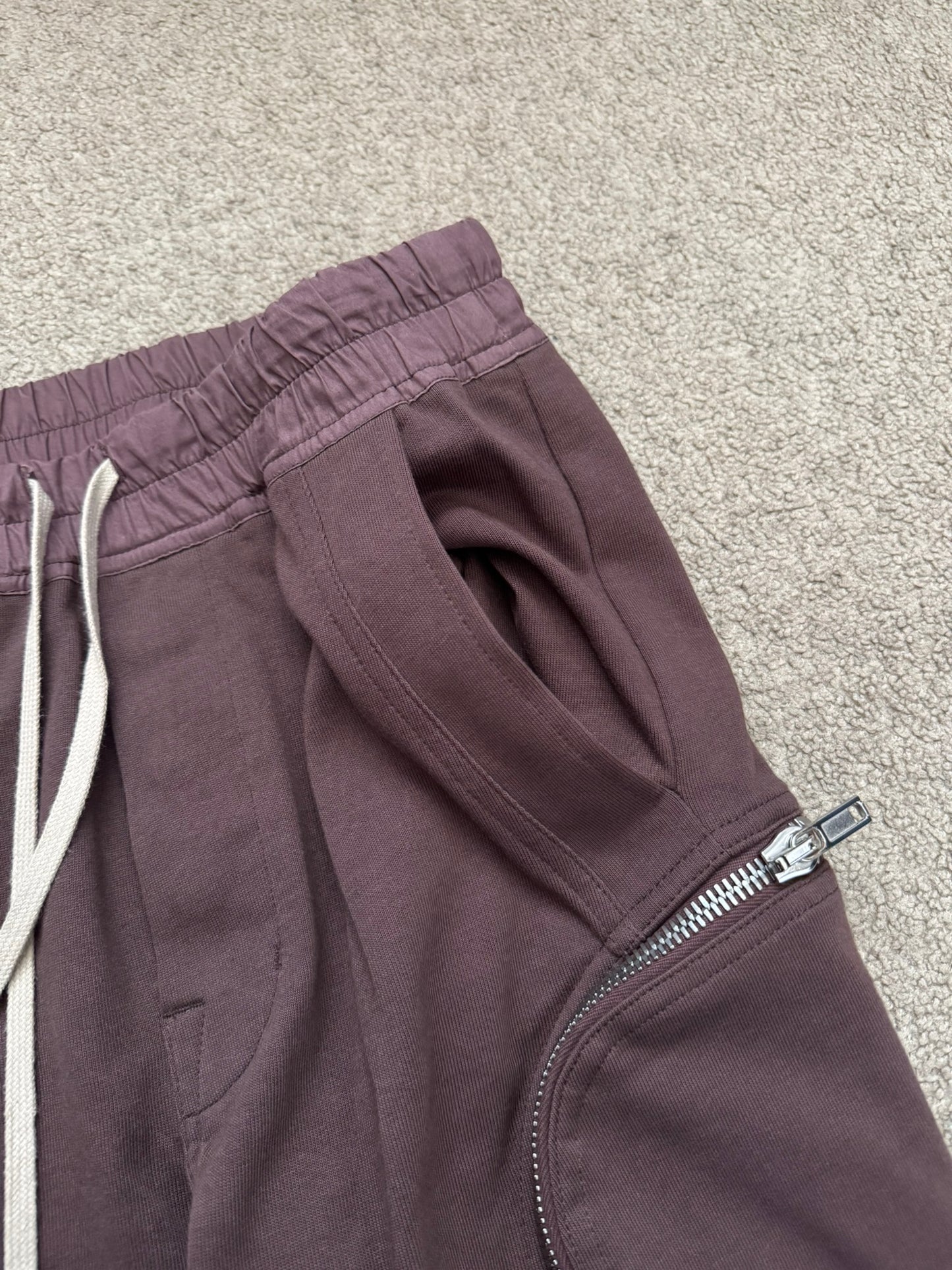 SS20 Rick Owens Mainline Blood Red Bauhaus Cargo Pants