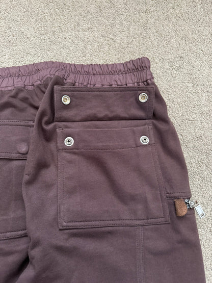 SS20 Rick Owens Mainline Blood Red Bauhaus Cargo Pants