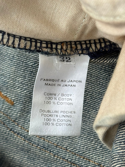 FW12 Balmain by Olivier Rousteing Indigo Zip Biker Denim Jeans