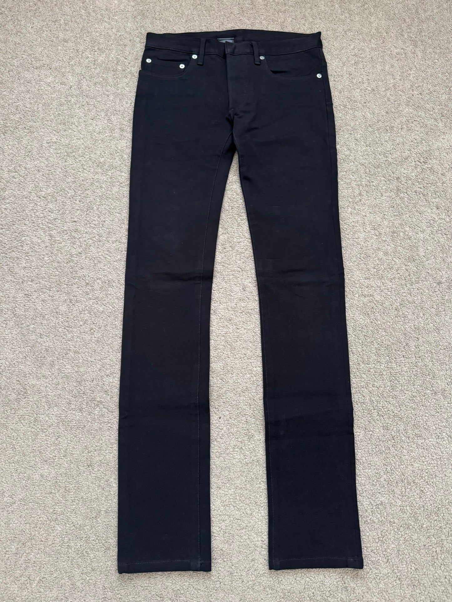 SS07 Dior Homme by Hedi Slimane Black MIJ Rayon Denim Jeans