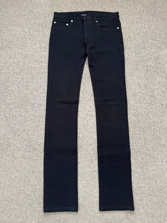 SS07 Dior Homme by Hedi Slimane Black MIJ Rayon Denim Jeans