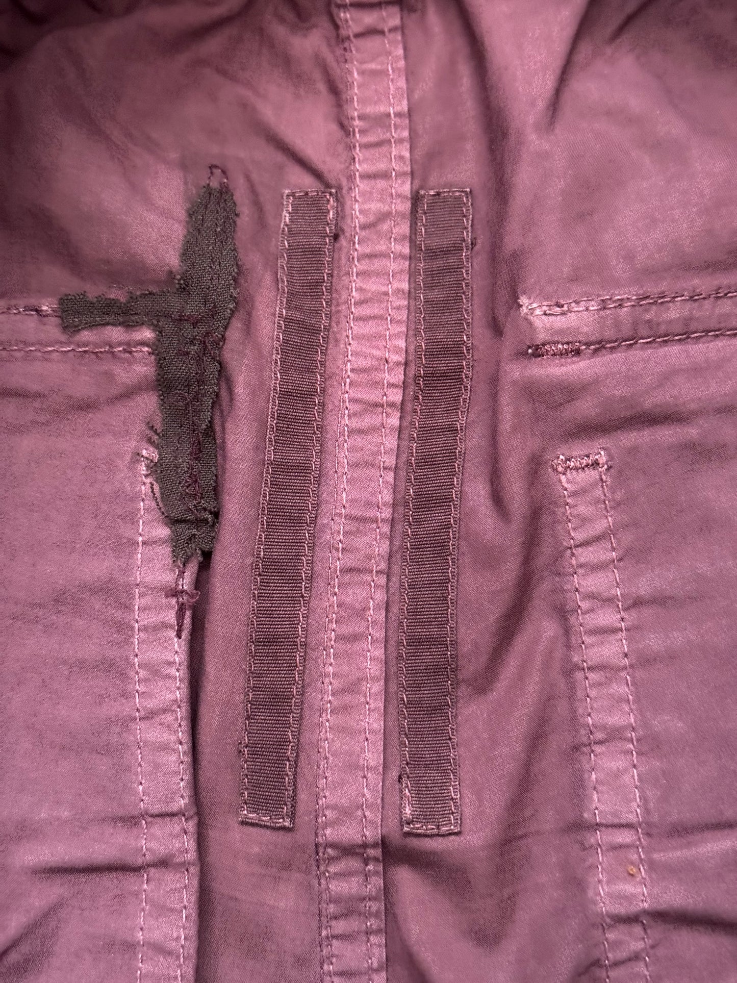 SS21 Rick Owens DRKSHDW Cherry Waxed Creatch Cargo Pants