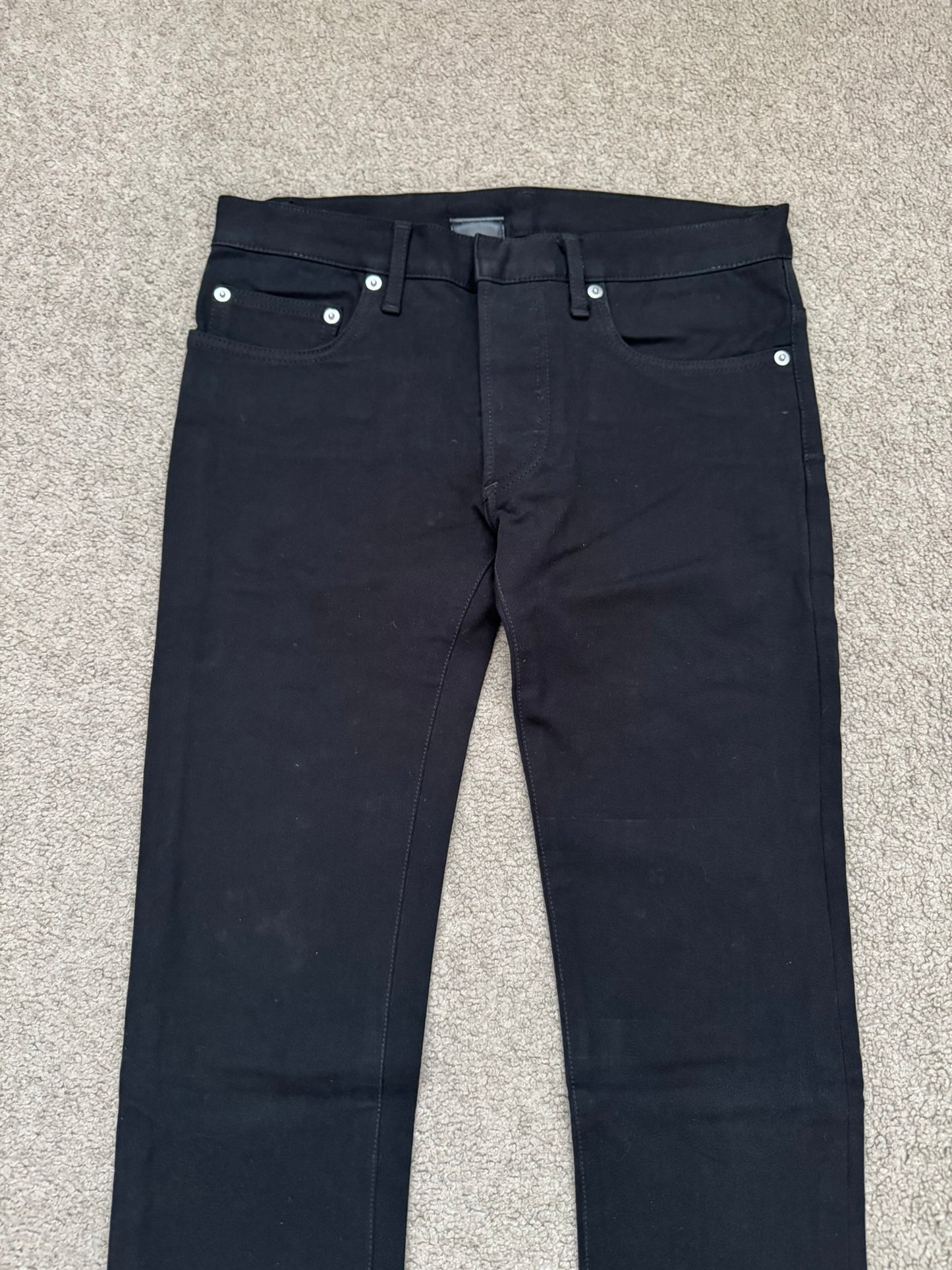 SS07 Dior Homme by Hedi Slimane Black MIJ Rayon Denim Jeans