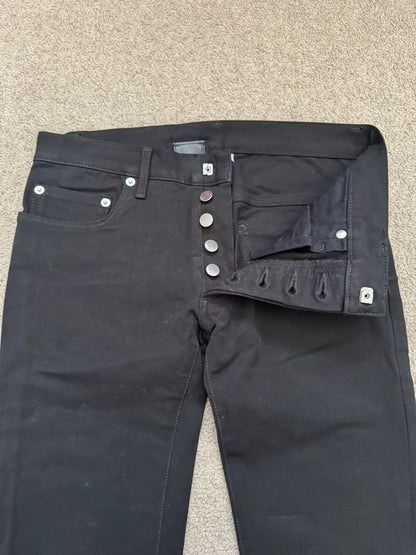 SS07 Dior Homme by Hedi Slimane Black MIJ Rayon Denim Jeans