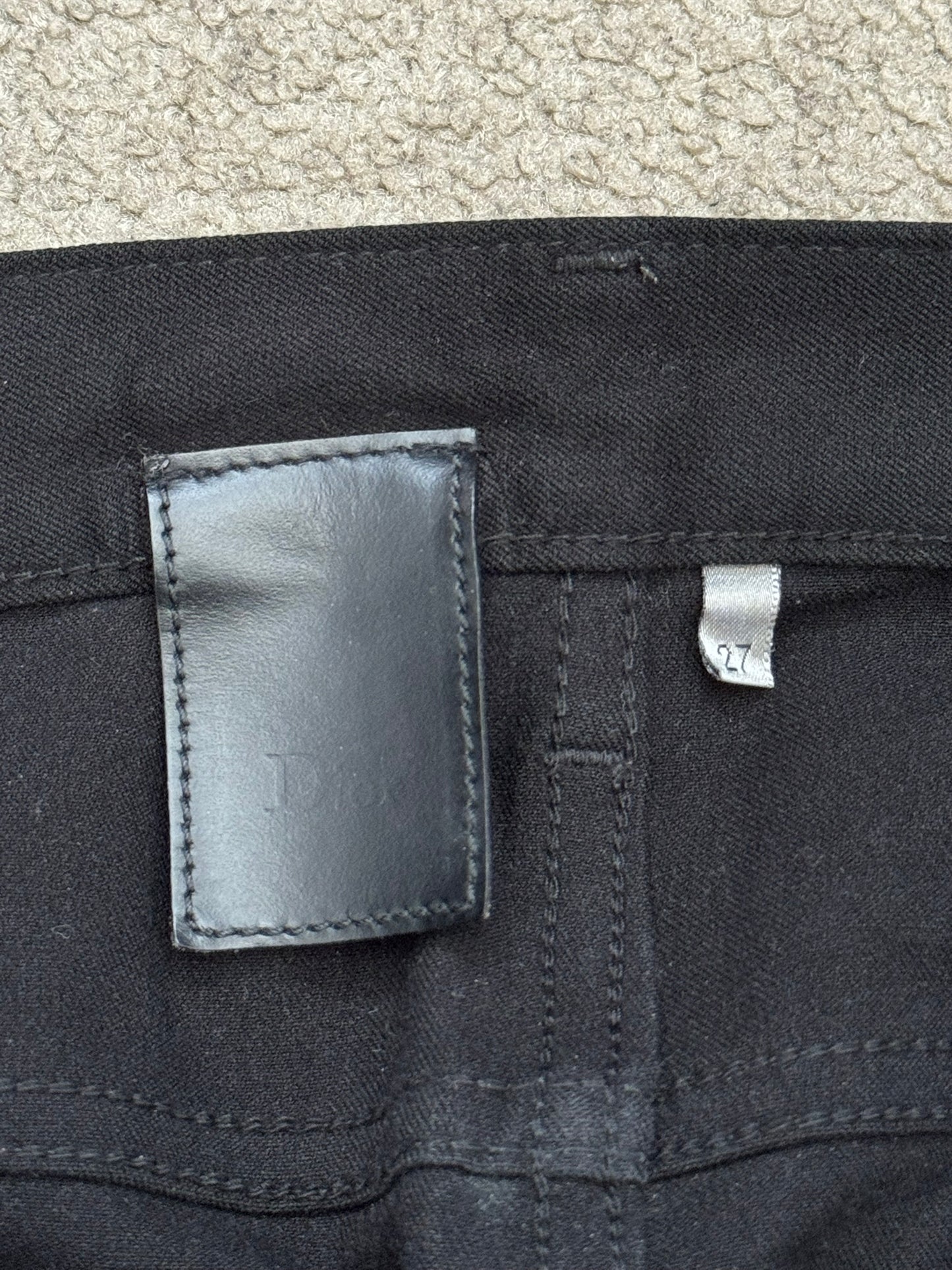 SS07 Dior Homme by Hedi Slimane Black MIJ Rayon Denim Jeans