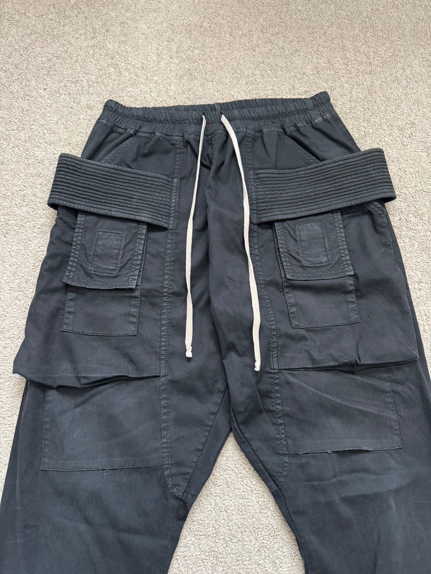 SS16 Rick Owens DRKSHDW Black Creatch Cargo Pants