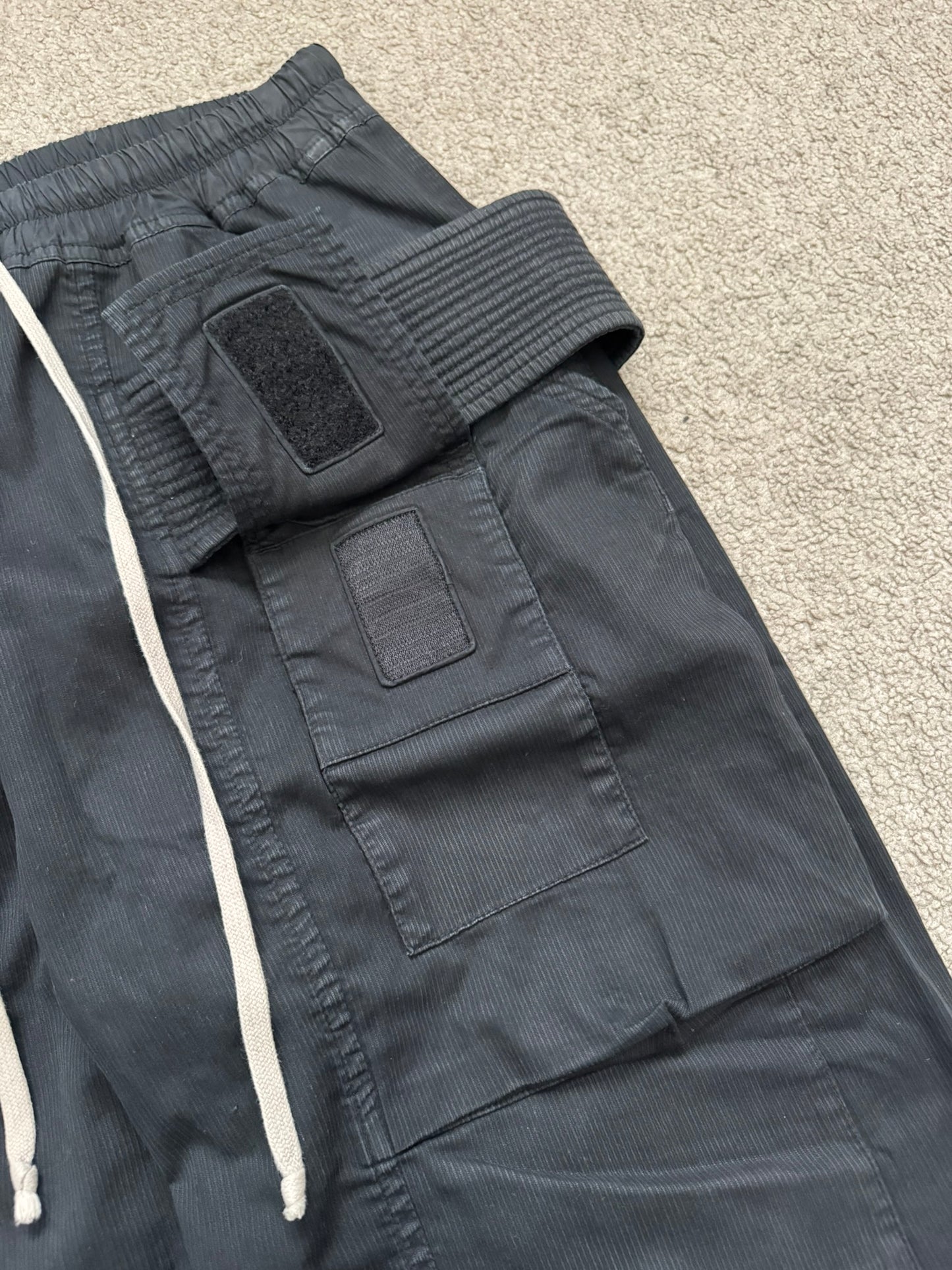 SS16 Rick Owens DRKSHDW Black Creatch Cargo Pants