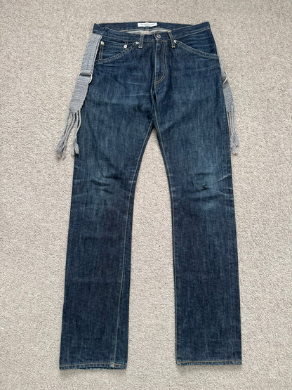 SS08 Undercover Fringe Tassel Lightning Bolt Denim Jeans