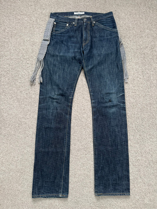 SS08 Undercover Fringe Tassel Lightning Bolt Denim Jeans