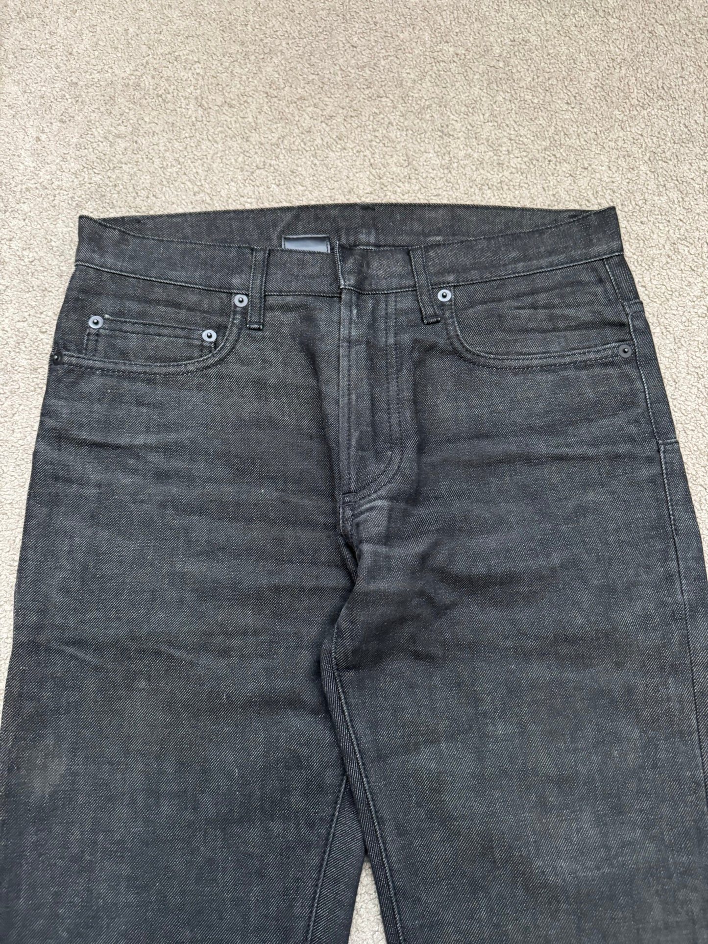 Dior Homme by Hedi Slimane Black Raw Denim Jeans