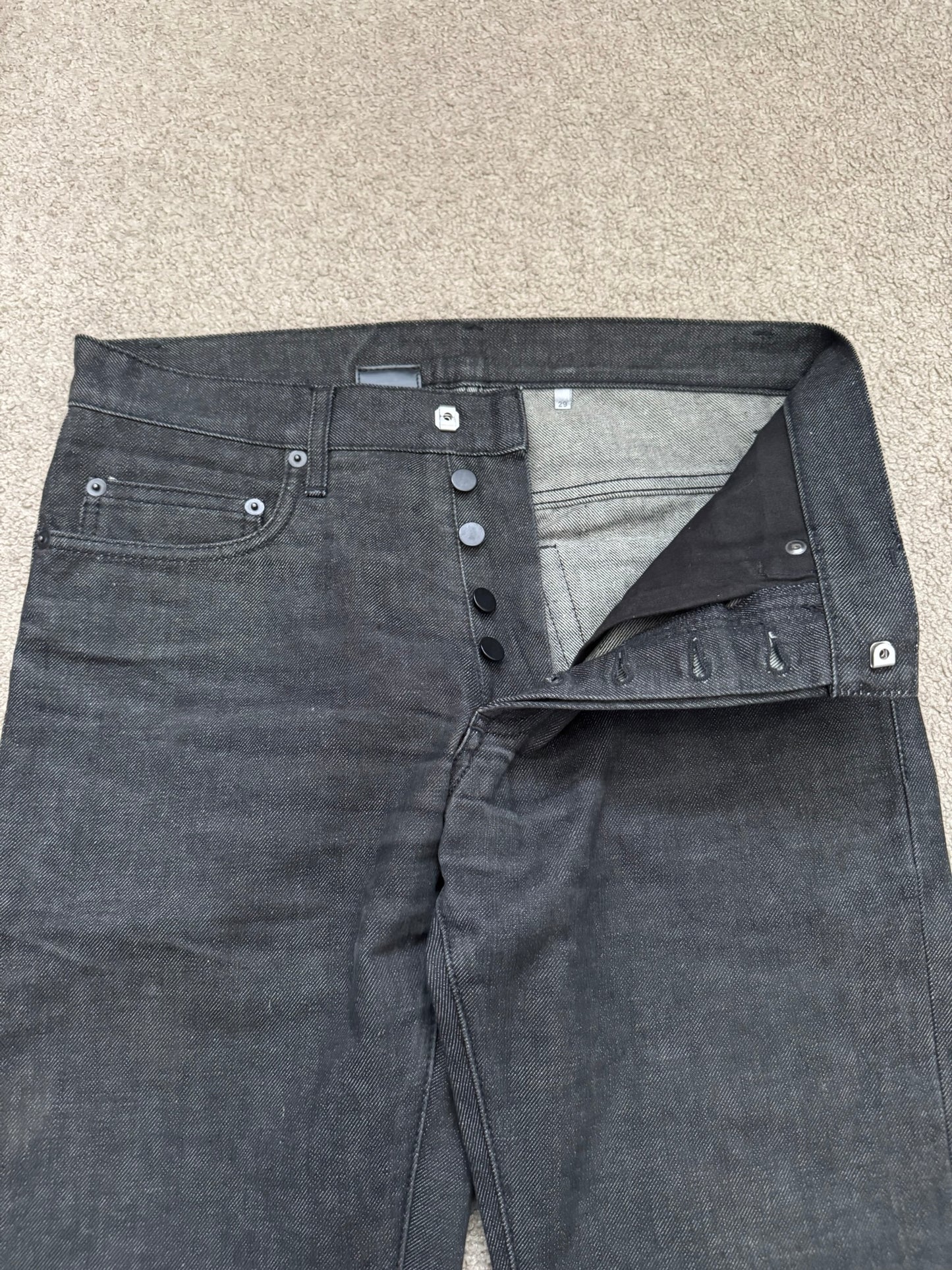 Dior Homme by Hedi Slimane Black Raw Denim Jeans