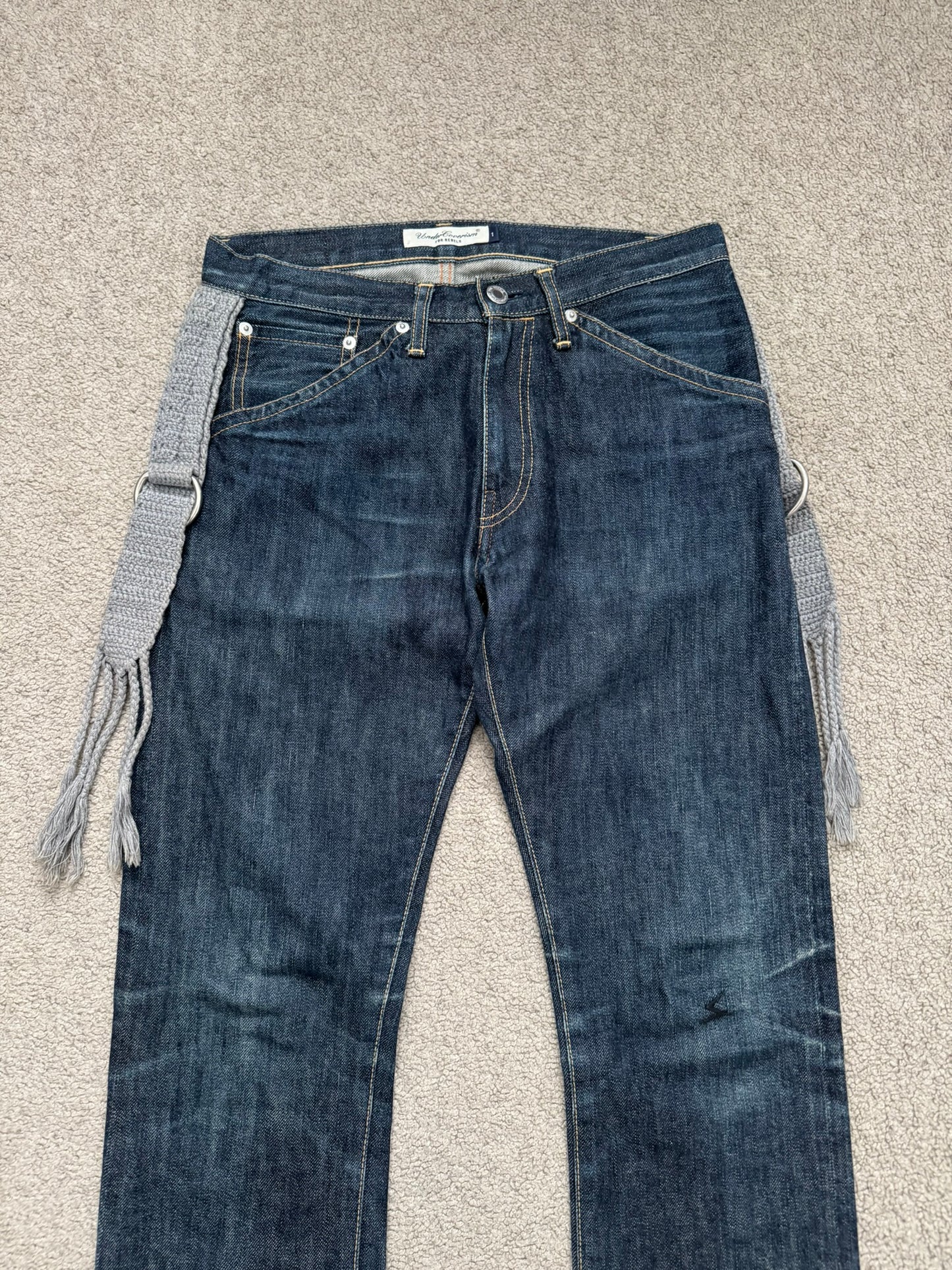 SS08 Undercover Fringe Tassel Lightning Bolt Denim Jeans