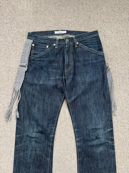 SS08 Undercover Fringe Tassel Lightning Bolt Denim Jeans