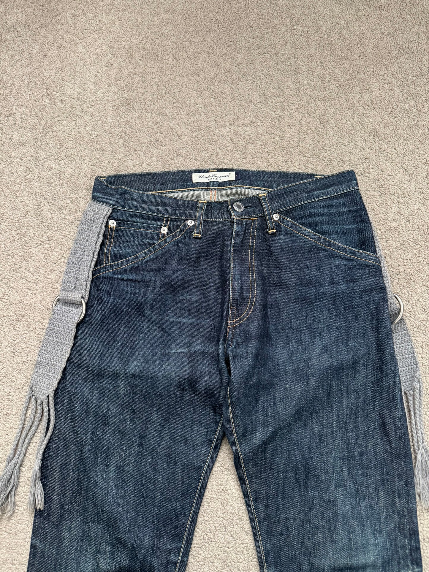 SS08 Undercover Fringe Tassel Lightning Bolt Denim Jeans