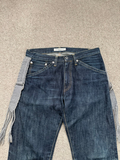 SS08 Undercover Fringe Tassel Lightning Bolt Denim Jeans