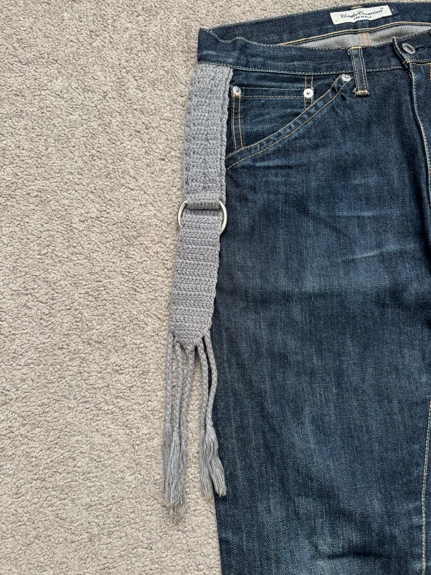 SS08 Undercover Fringe Tassel Lightning Bolt Denim Jeans