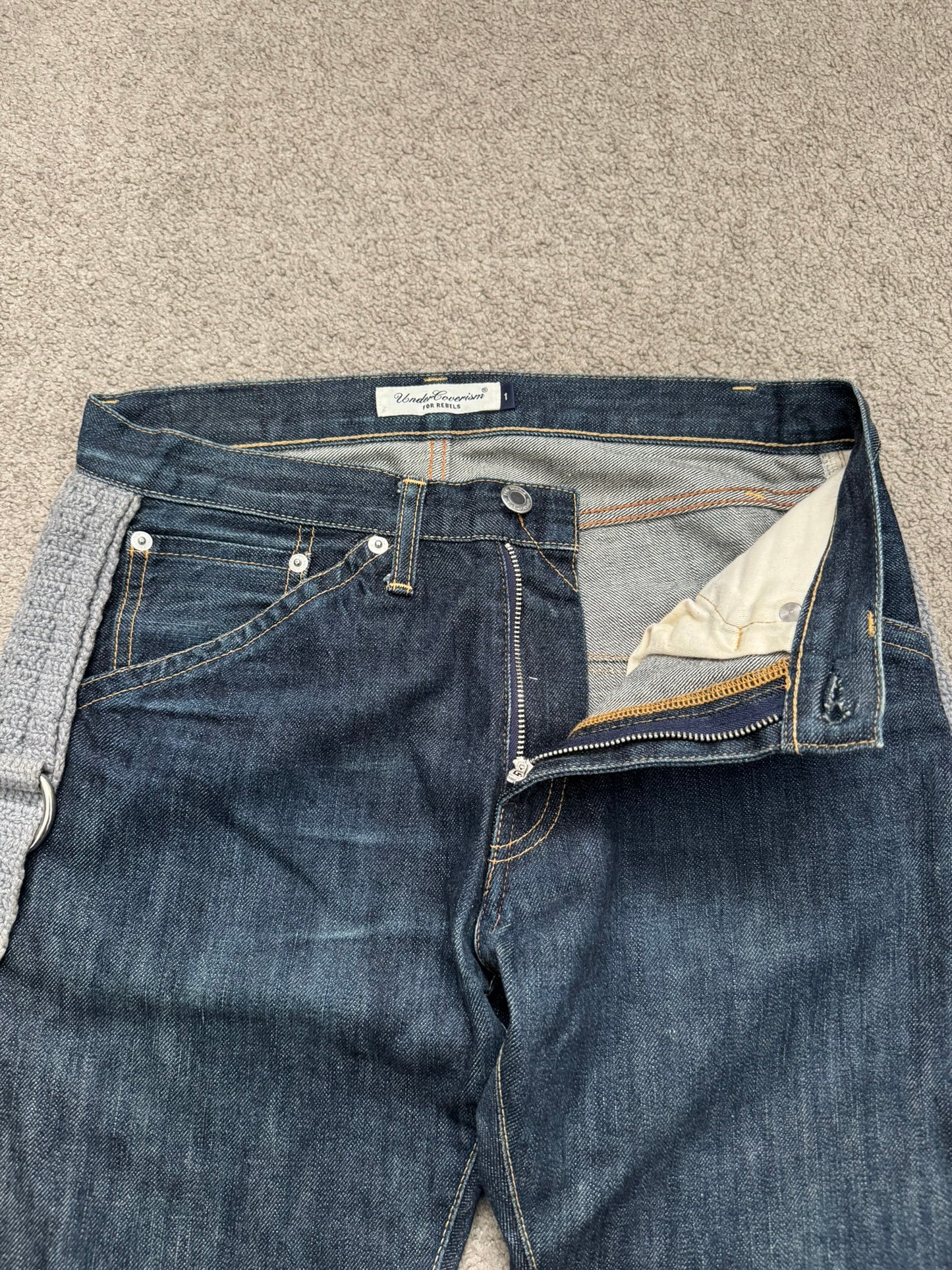 SS08 Undercover Fringe Tassel Lightning Bolt Denim Jeans