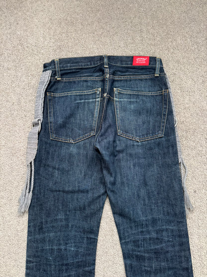 SS08 Undercover Fringe Tassel Lightning Bolt Denim Jeans