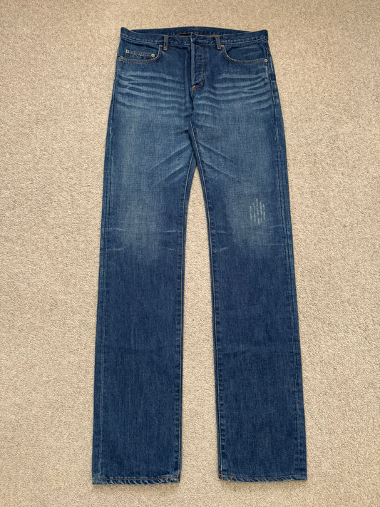 Dior Homme by Hedi Slimane MIJ Clawmark Blue Washed Denim Jeans