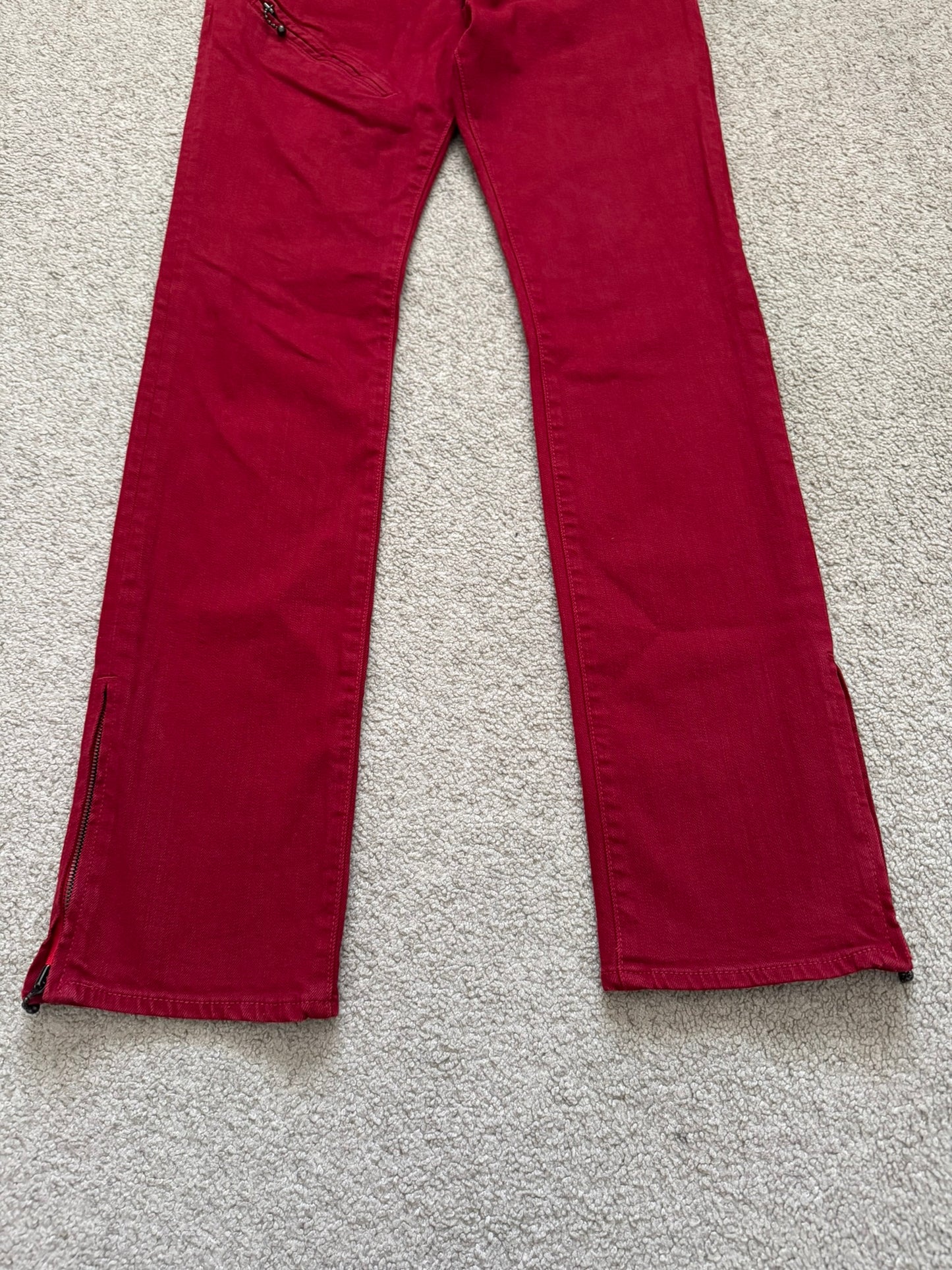 SS05 Number (N)ine "Nightcrawler" Belted Zipper Denim Jeans